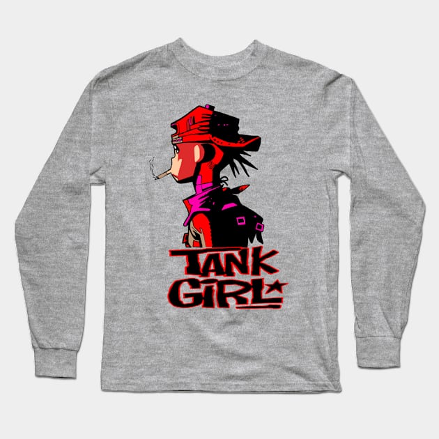 Tank girl t-shirt Long Sleeve T-Shirt by Hitamshop